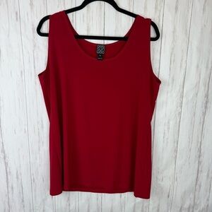 CLARA SUNWOO Red Sleeveless Tank Top